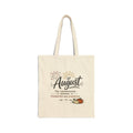 August Canvas Tote — "The intermission between fireworks and pumpkins" Summer-to-Fall Market Bag