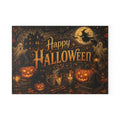 Happy Halloween Glass Cutting Board — Spooky Pumpkin & Ghosts Kitchen Décor