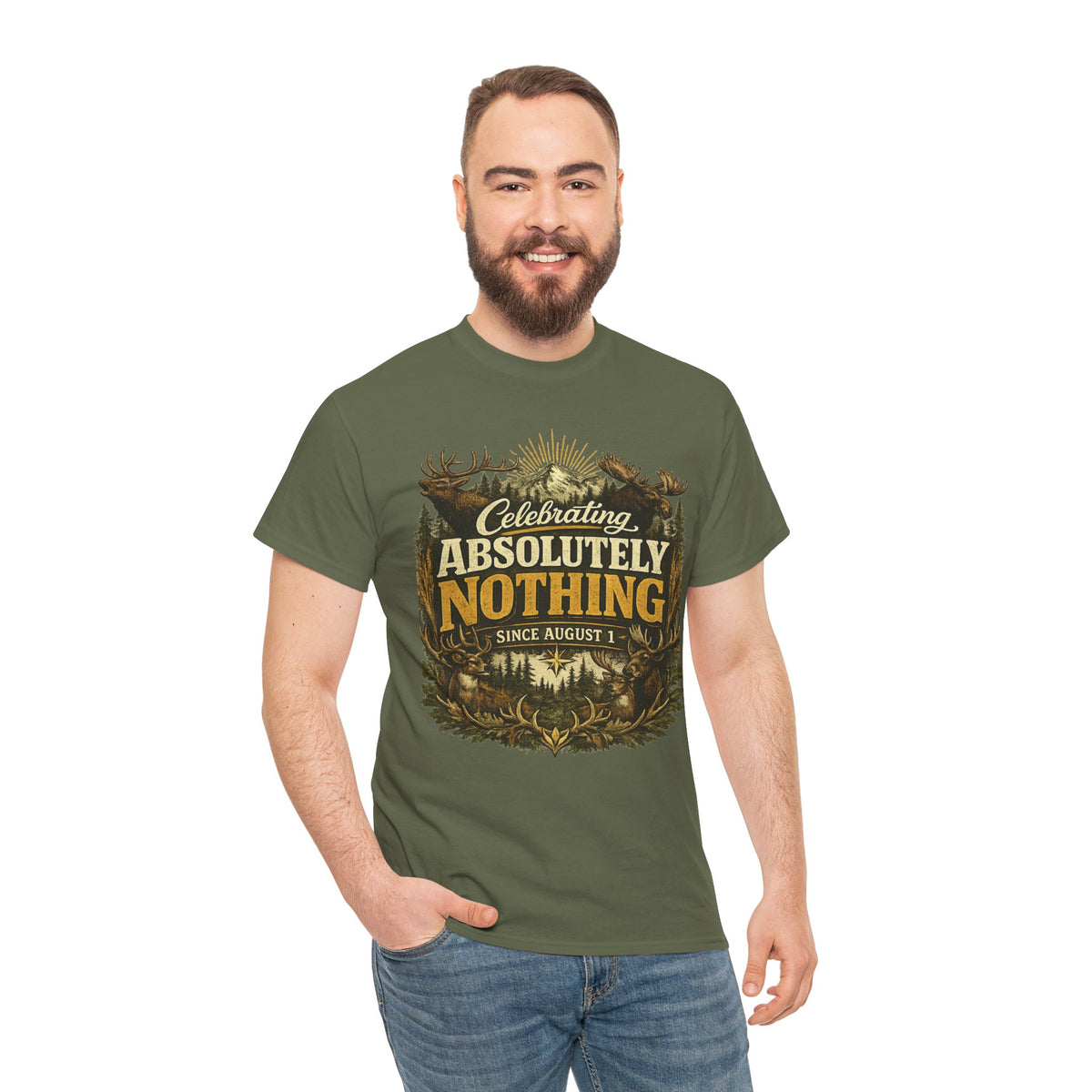 Celebrating Absolutely Nothing Tee — Funny Sarcastic Graphic T‑Shirt (Since August 1)