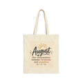 August Canvas Tote — "The intermission between fireworks and pumpkins" Beach & Fall Market Bag