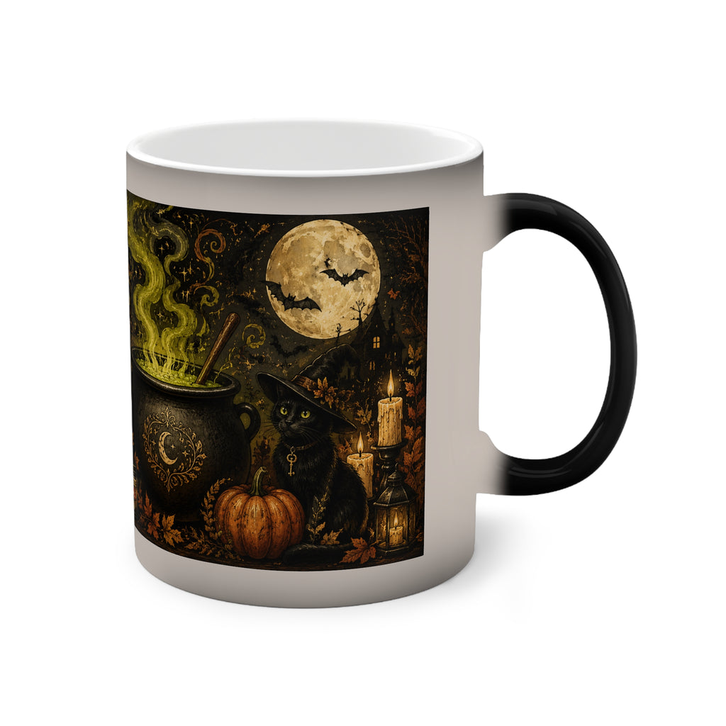 Color-Changing Mug — 'Witch's Brew' Halloween Cauldron Magic 11oz