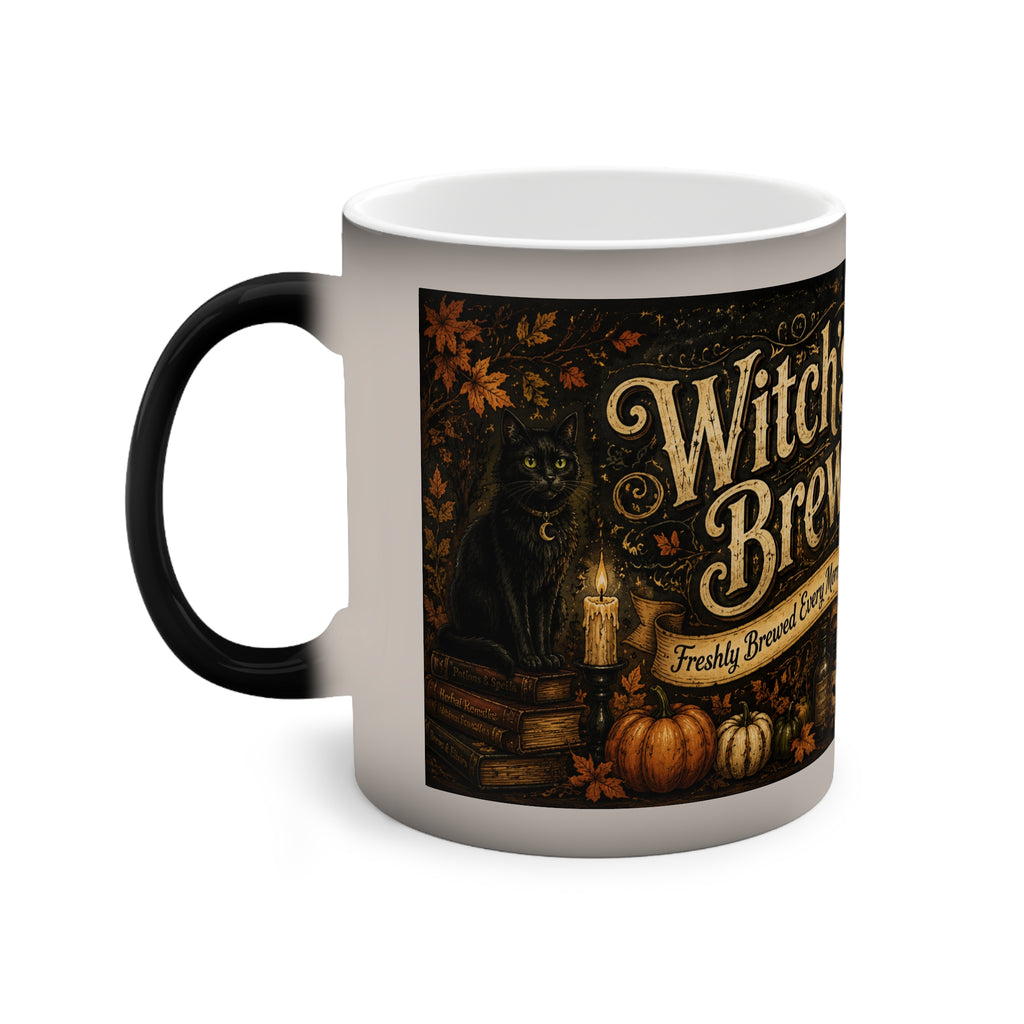 Color-Changing Mug — 'Witch's Brew' Halloween Cauldron Magic 11oz