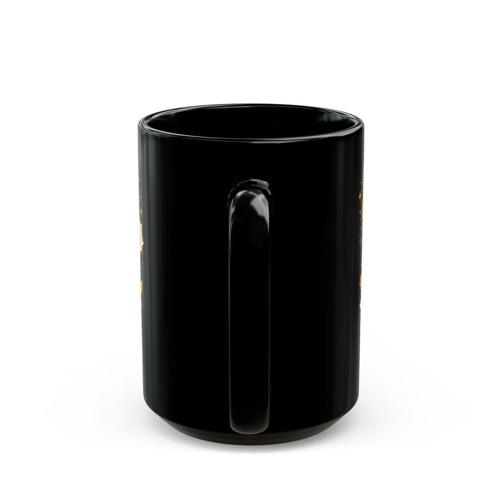 Spooky Vibes Ghost Coffee Mug – Halloween Black Ceramic 11oz/15oz